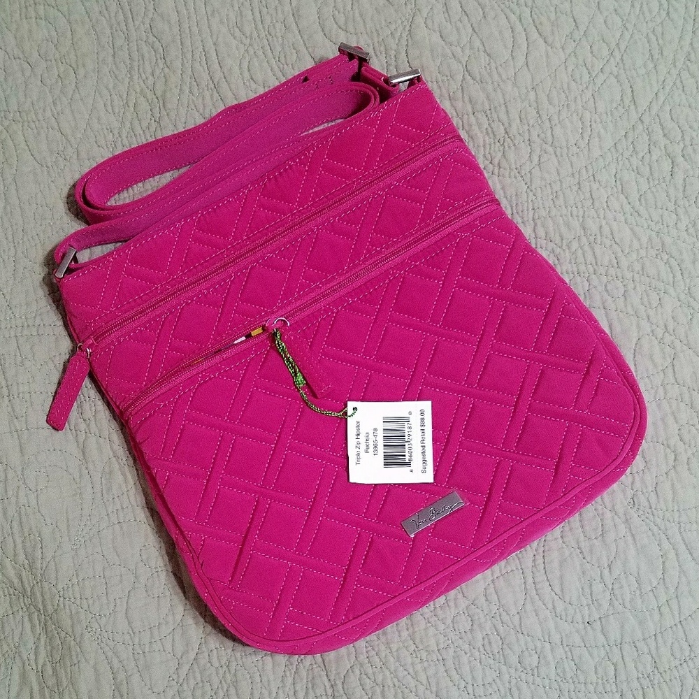 Triple Zip Hipster, Fuchsia